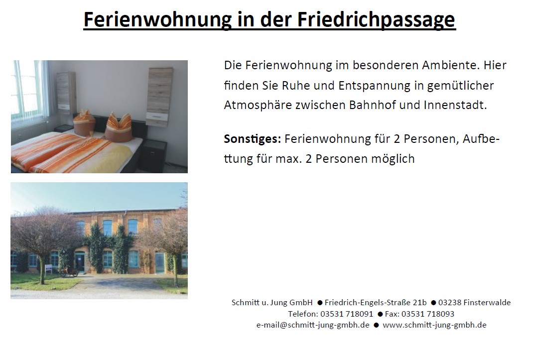 Ferienwohnung in der Friedrichpassage